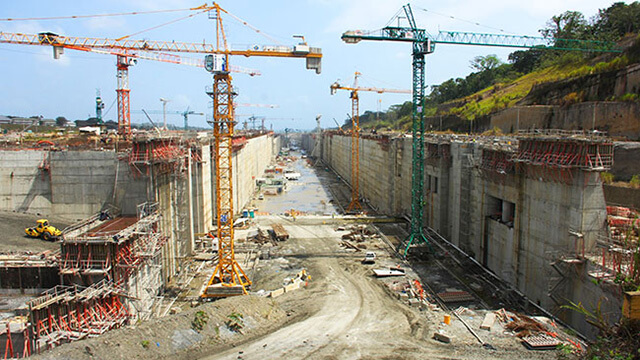 Construction in the Panama Canal zone